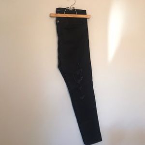 Black distressed Flying Monkey skinny jeans